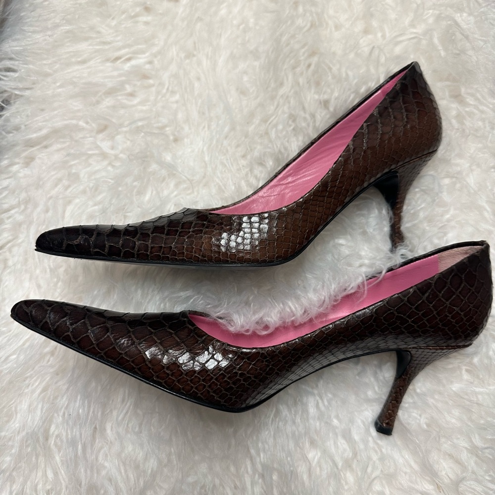 Charles David “Loyal” Snakeskin Heels - Picture 2 of 7